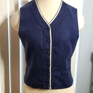 THOMO, vest. 💯 % linen. Completely lined. Medium. Button down.